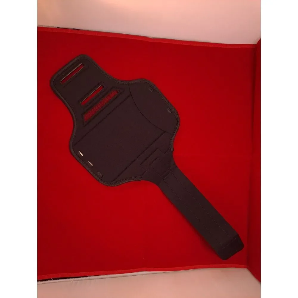 Sports Armband- Cell Phone Holder -Running /Jogging/ Gym  Black with Silver Trim